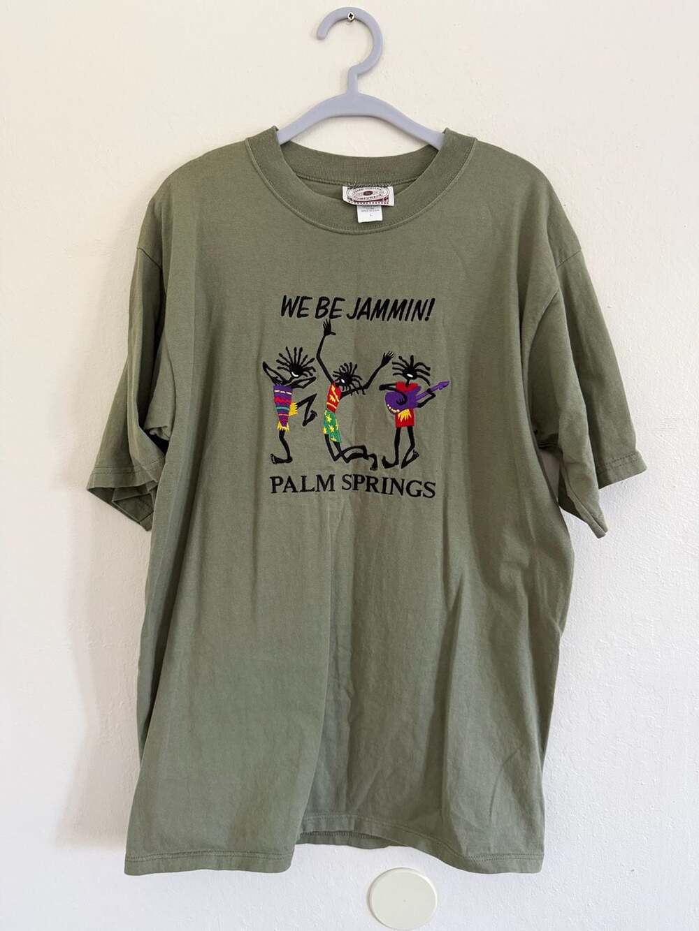 Vintage Time Square Sportswear We Be Jammin Palm Springs Embroidered Graphic